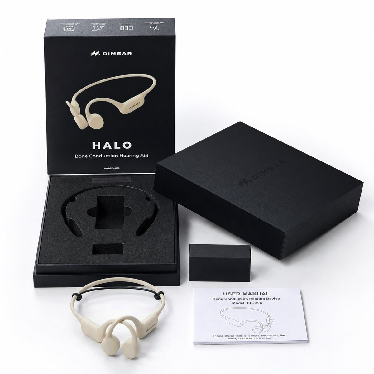 DIMEAR White Halo Bone Conduction Hearing Aid